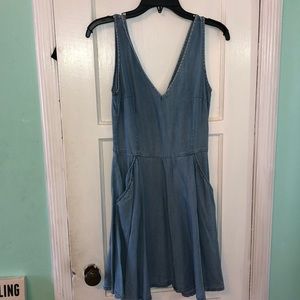 Topshop Jean Dress with Pockets